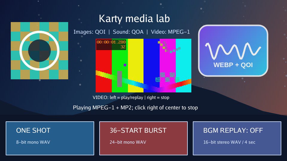 Media lab shows video above three sound controls.